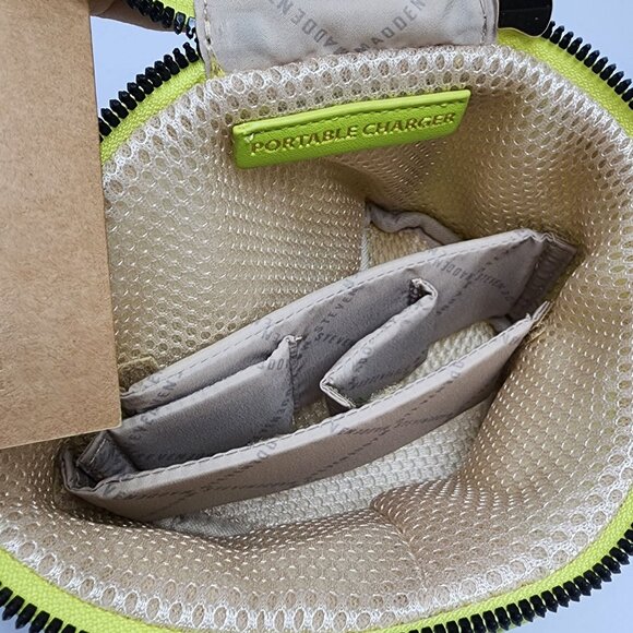Steve Madden New Cyber Lime Tech Pouch Organizer Removable Dividers retail $58 - Picture 8 of 9